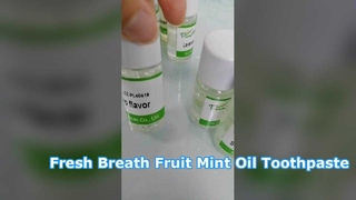 Óleo com fragrância de creme dental com menta e frutas para hálito fresco